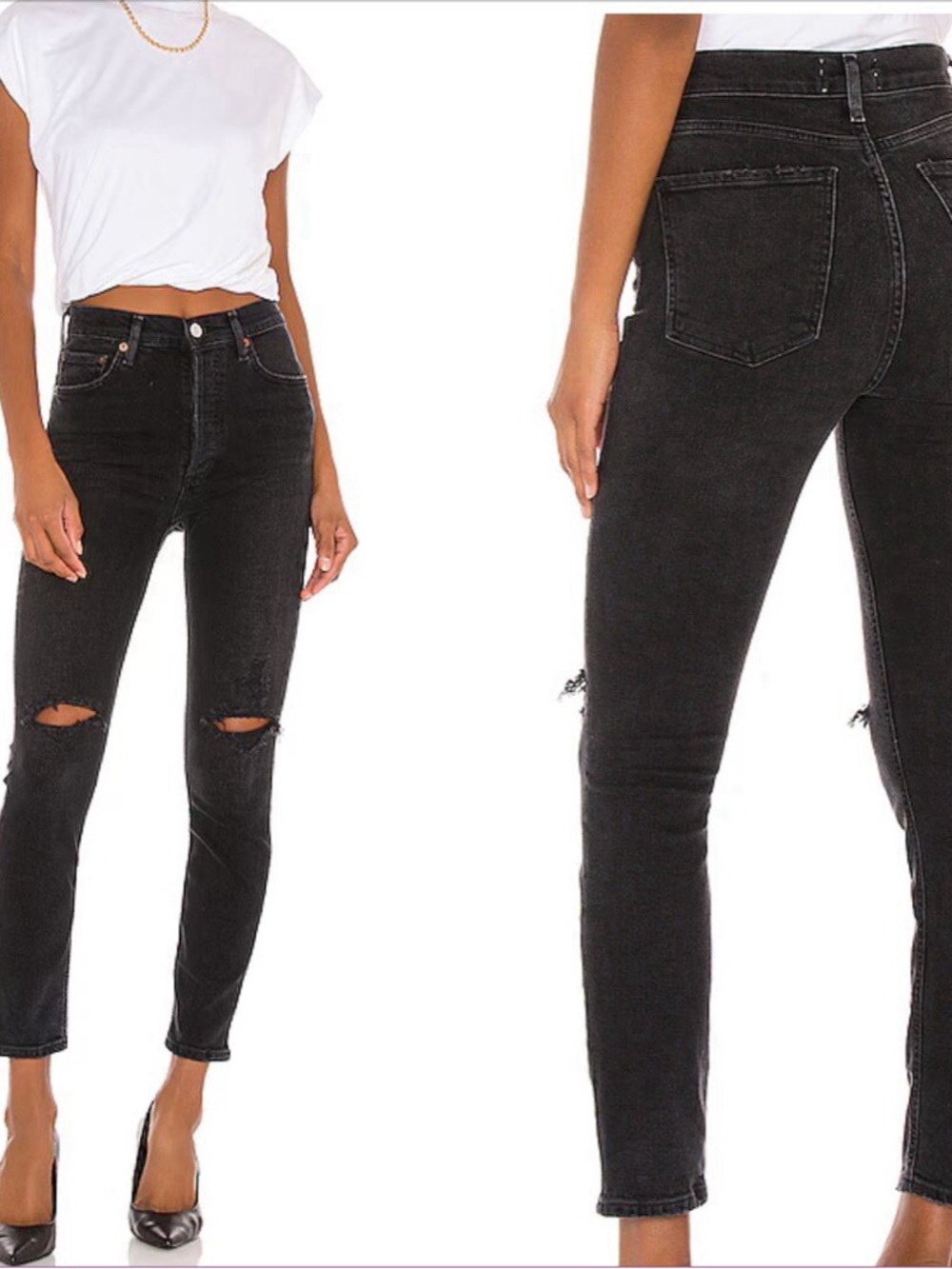 Agolde Nico High Rise Slim Straight Denim Jeans